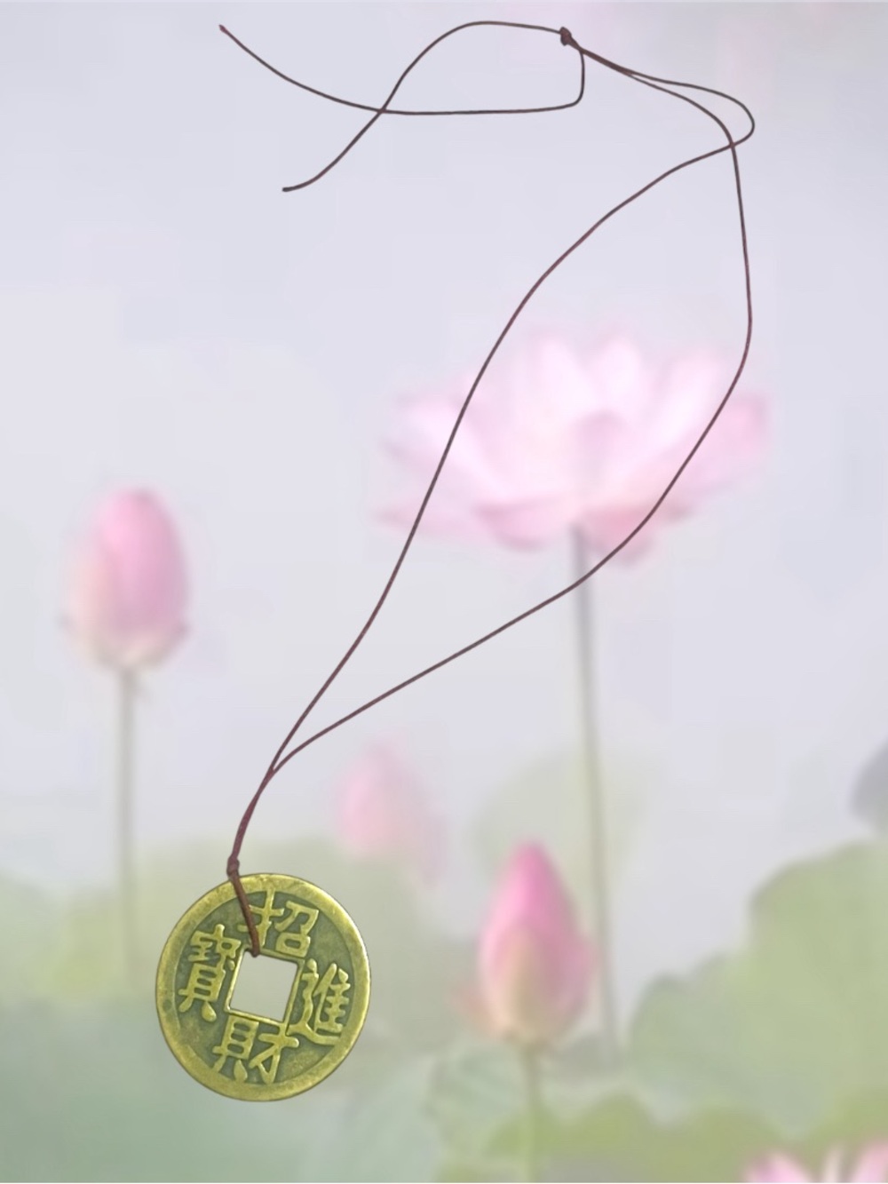 chinese antique coin necklace